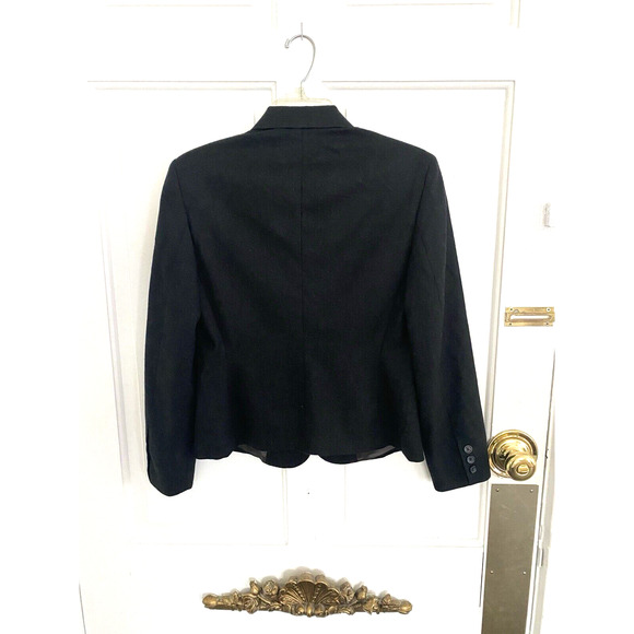 United Colors of Benetton Black 100% Wool Made in Italy Jacket women's 40 (XS) - Picture 4 of 9